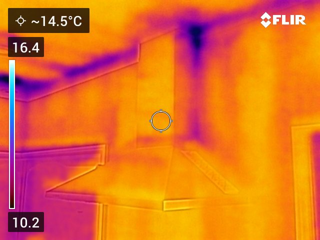 Thermal imaging can identify difficult-to-reach and unexpected air leakage areas.